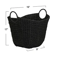 Household Essentials 17.5" Woven Paper Rope Basket with Handles