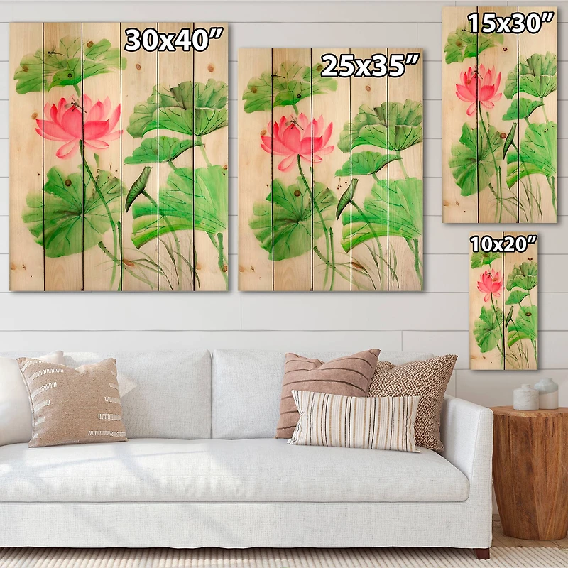 Designart - Lotus and Dragonfly