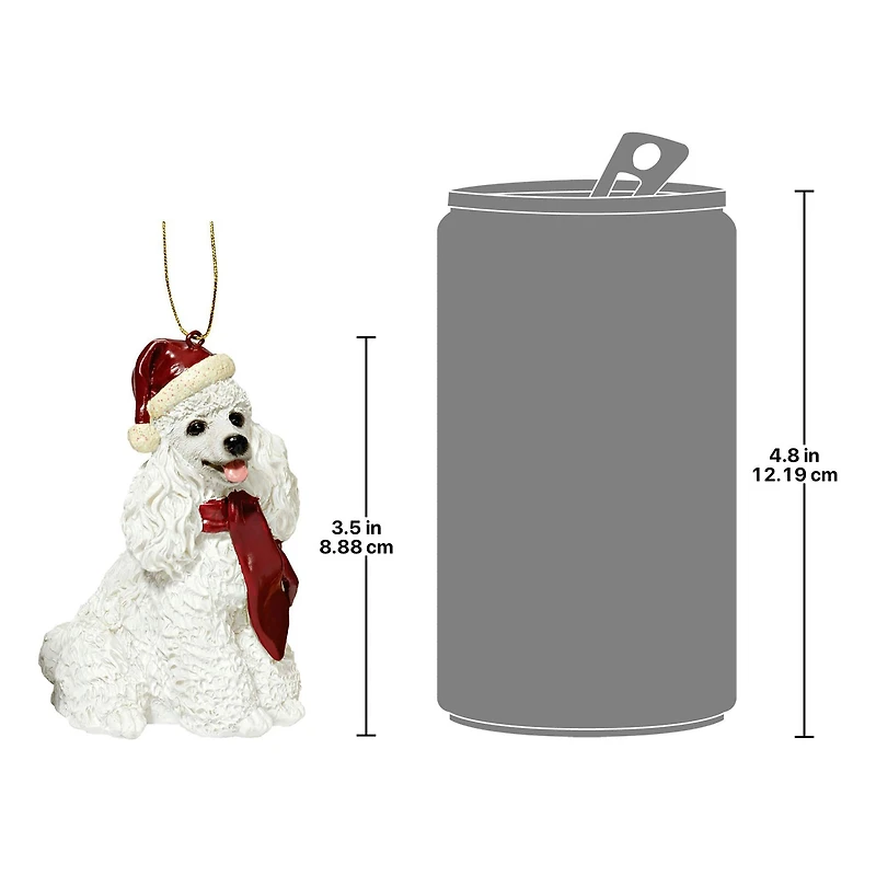 Design Toscano 3.5" White Poodle Ornament Sculpture