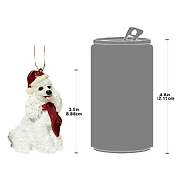 Design Toscano 3.5" White Poodle Ornament Sculpture