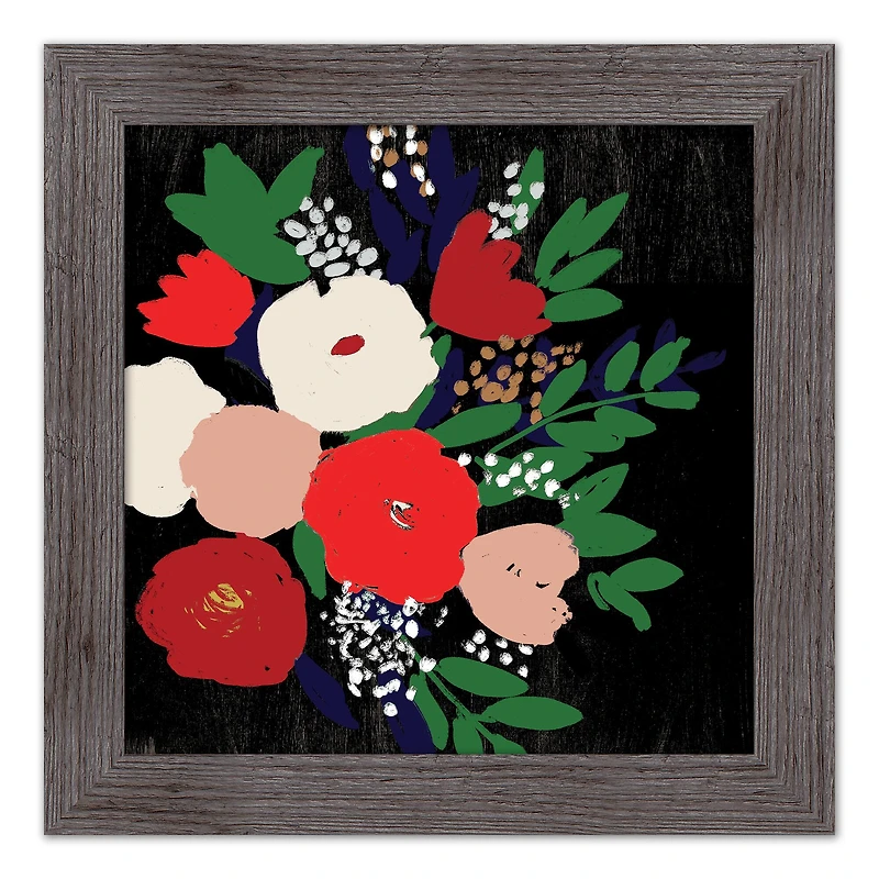 Simple Shape Bouquet Wall Print in Frame
