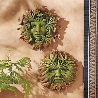 Design Toscano Somerset Green Woman & Man Wall Sculptures Set