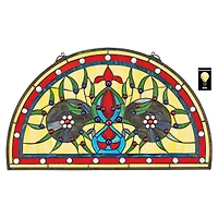 Design Toscano 27" Palladio Demi-Lune Stained Glass Window