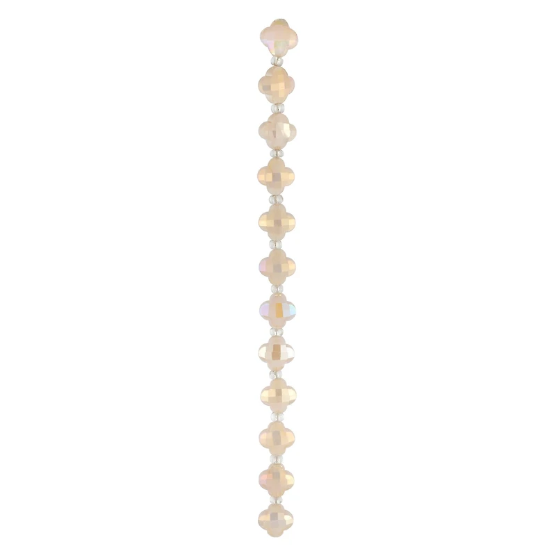 12 Packs: 12 ct. (144 total) Ivory Faceted Glass Cross Beads, 12mm by Bead Landing™