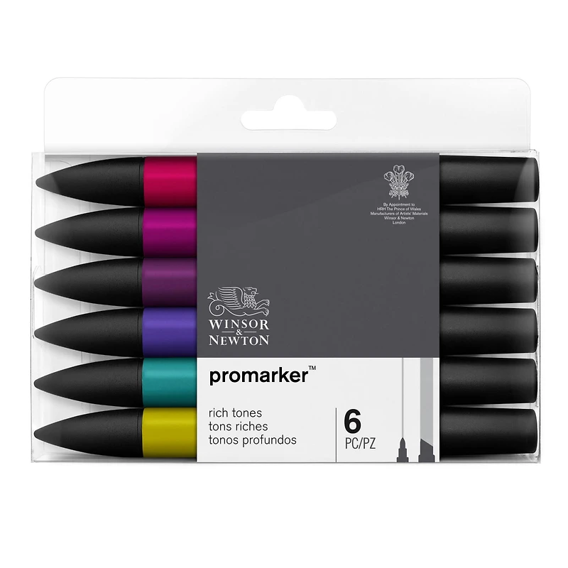 Winsor & Newton® ProMarker™ Rich Tones 6 Marker Set