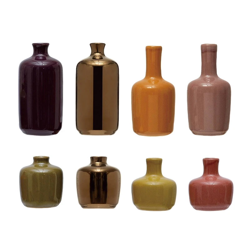 Hello Honey® Reactive Glaze Stoneware Vase Set, 8ct.