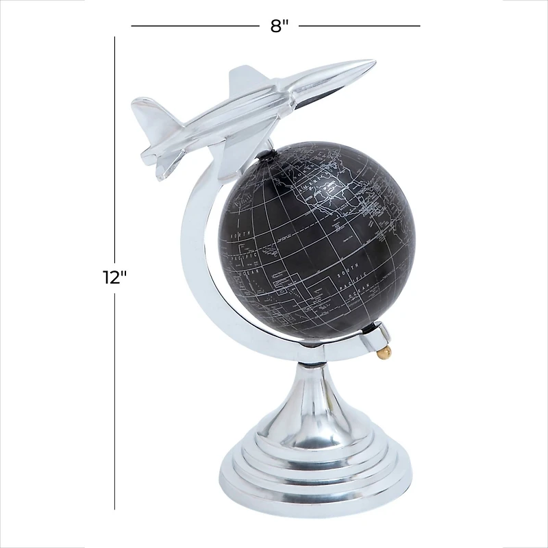 12" Silver Aluminum Glam Globe