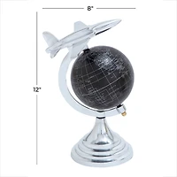 12" Silver Aluminum Glam Globe