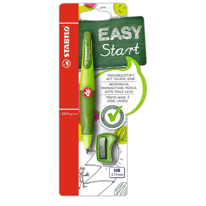 Stabilo® EASYergo Green & Dark Green Right-Handed Mechanical Pencil