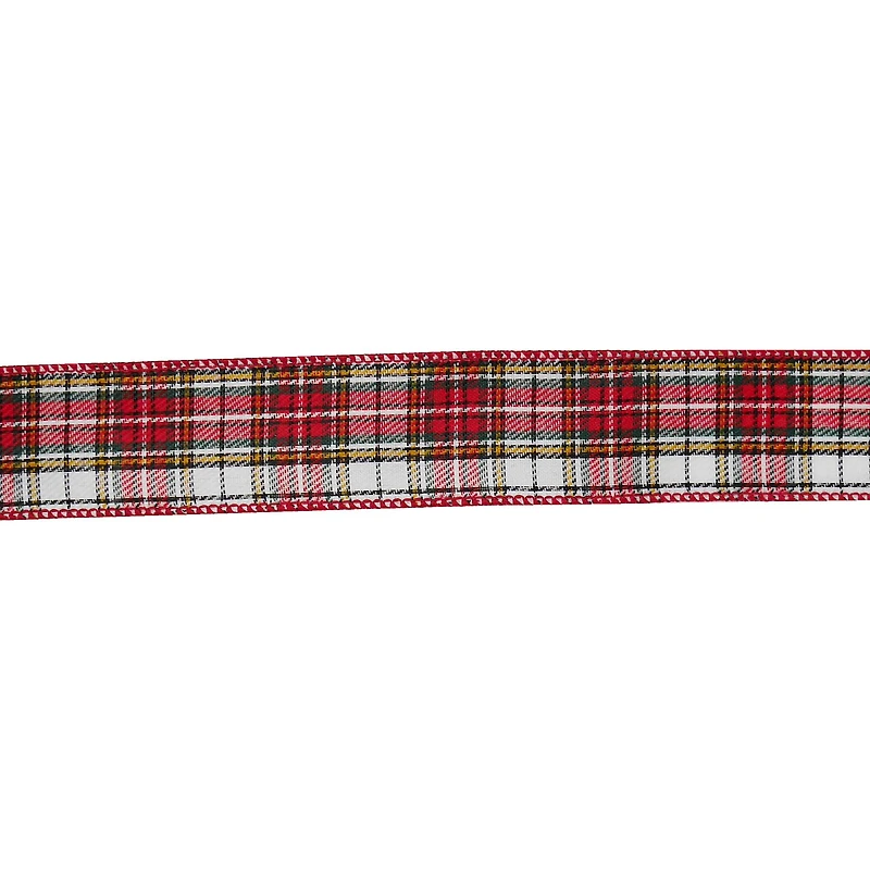 1.5" x30ft. Red Plaid Wired Ribbon by Celebrate It®