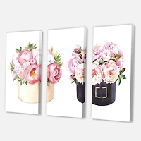 Designart - Flower Box With Peonies and Rose