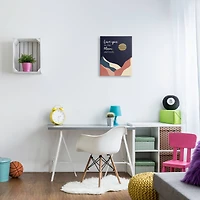 Stupell Industries Love You to Moon Phrase Night Sky Mountains Canvas Wall Art