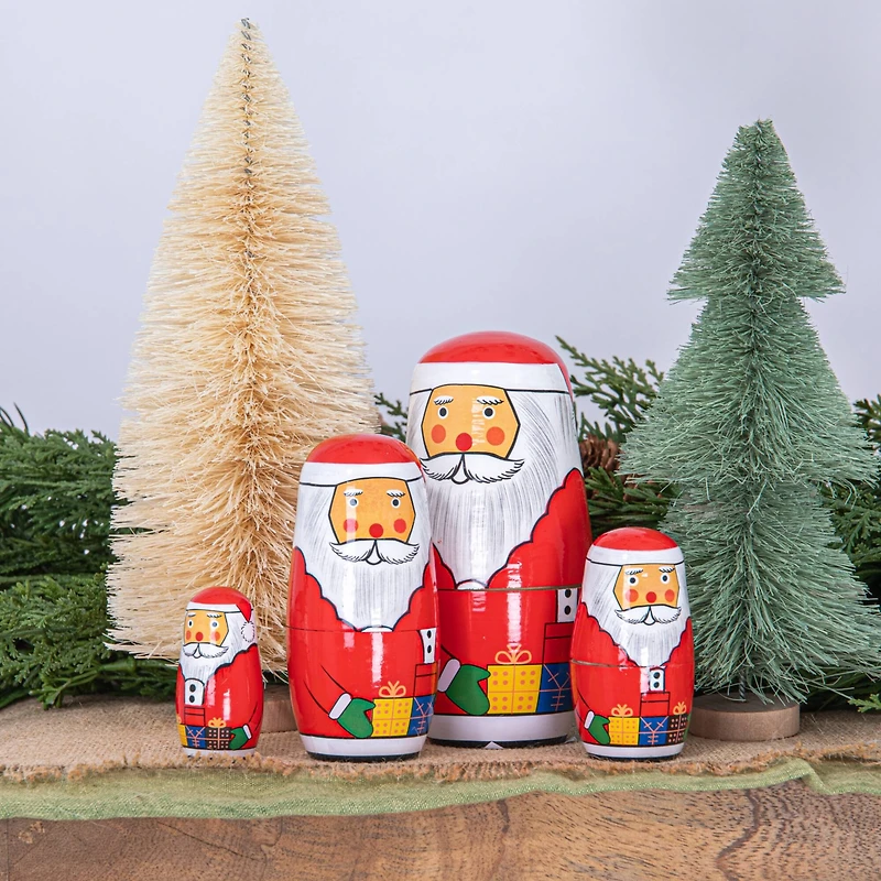 Hello Honey® Santa Wood Nesting Doll Set