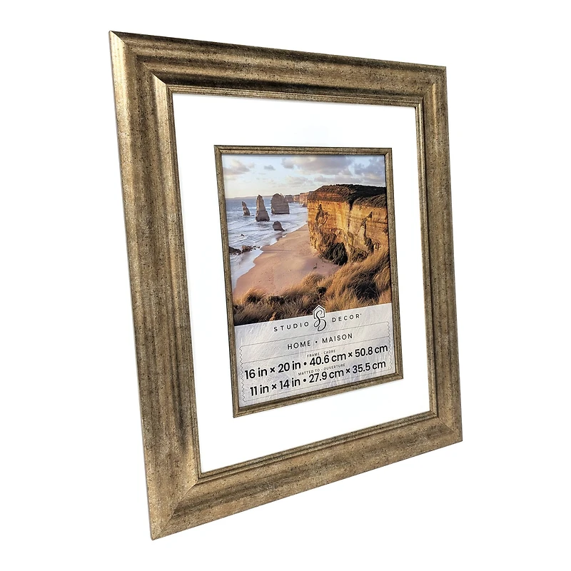 Home Champagne Gold Frame with Beveled Mat by Studio Décor
