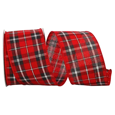 Reliant 2.5" x 10yd. Lauren Metallic Check Wired Ribbon