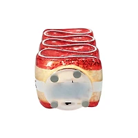 5.25" Red & White Candy Twist Glass LED Tabletop Décor by Ashland®