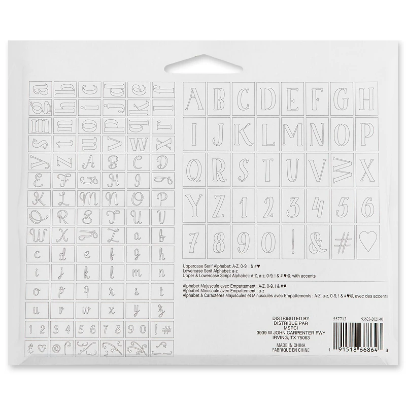 12 Pack: Letter Stencils Value Pack by Craft Smart®