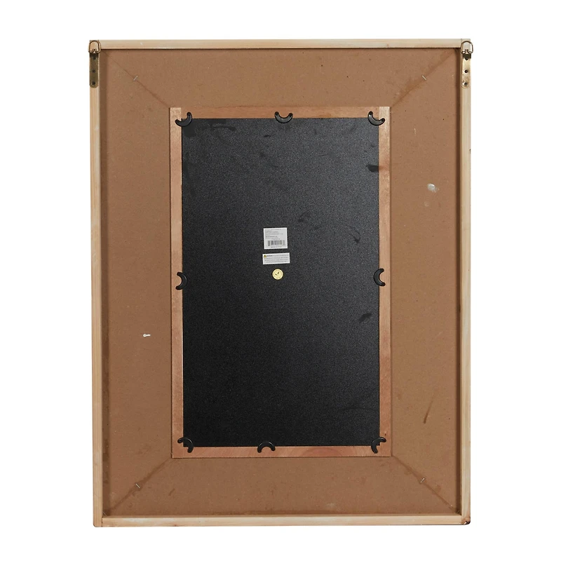 36" White Farmhouse Wood Wall Mirror