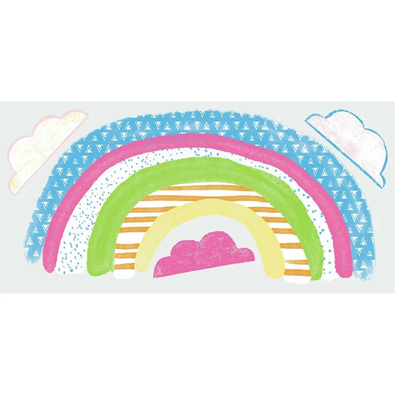 RoomMates Pattern Rainbow Peel & Stick Giant Wall Decals