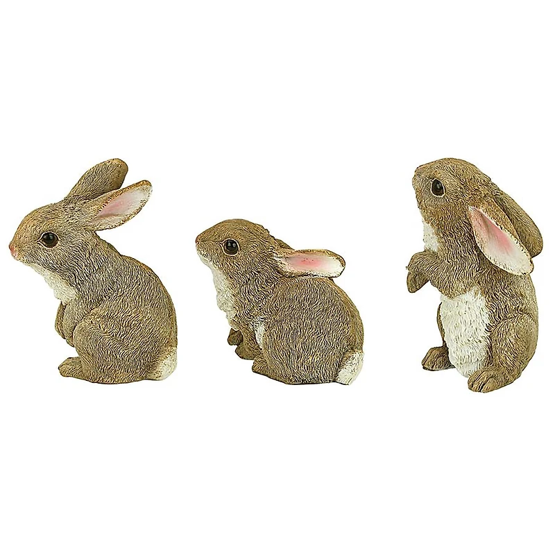Design Toscano The Bunny Den, Garden Rabbit Statue Set