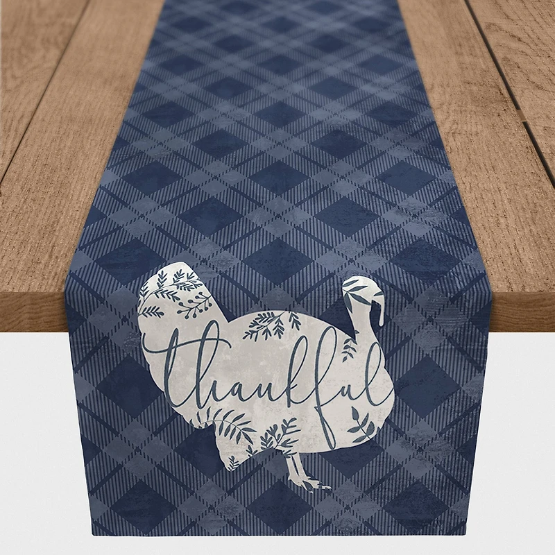 72" Thankful Turkey Table Runner
