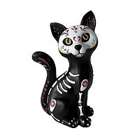 8.75" Day of the Dead Sitting Skeleton Cat Tabletop Décor by Ashland®