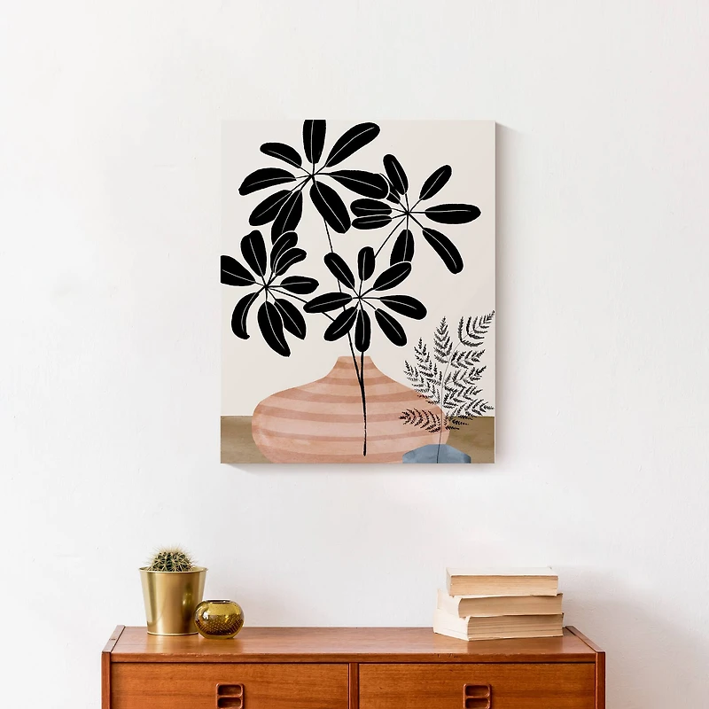Schefflera Vase 16" x 20" Canvas Wall Art