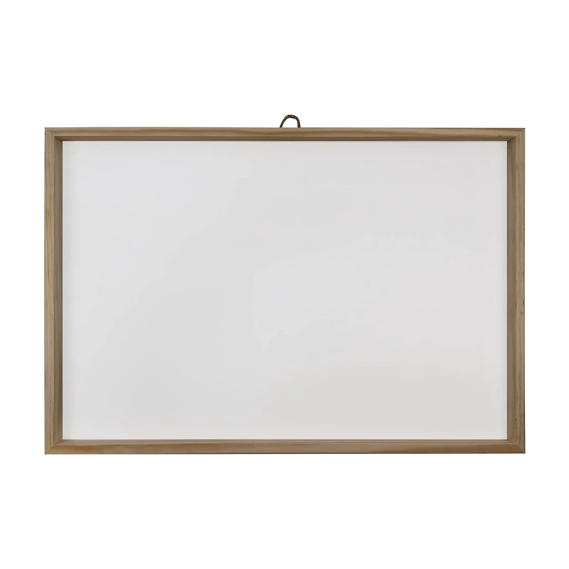17" x 25" White Plaque with Natural Wood Frame by Make Market®
