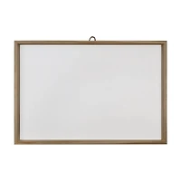 17" x 25" White Plaque with Natural Wood Frame by Make Market®