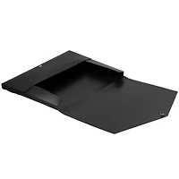 JAM Paper Black Plastic Portfolio with Snap Closure 10" x 12.5"