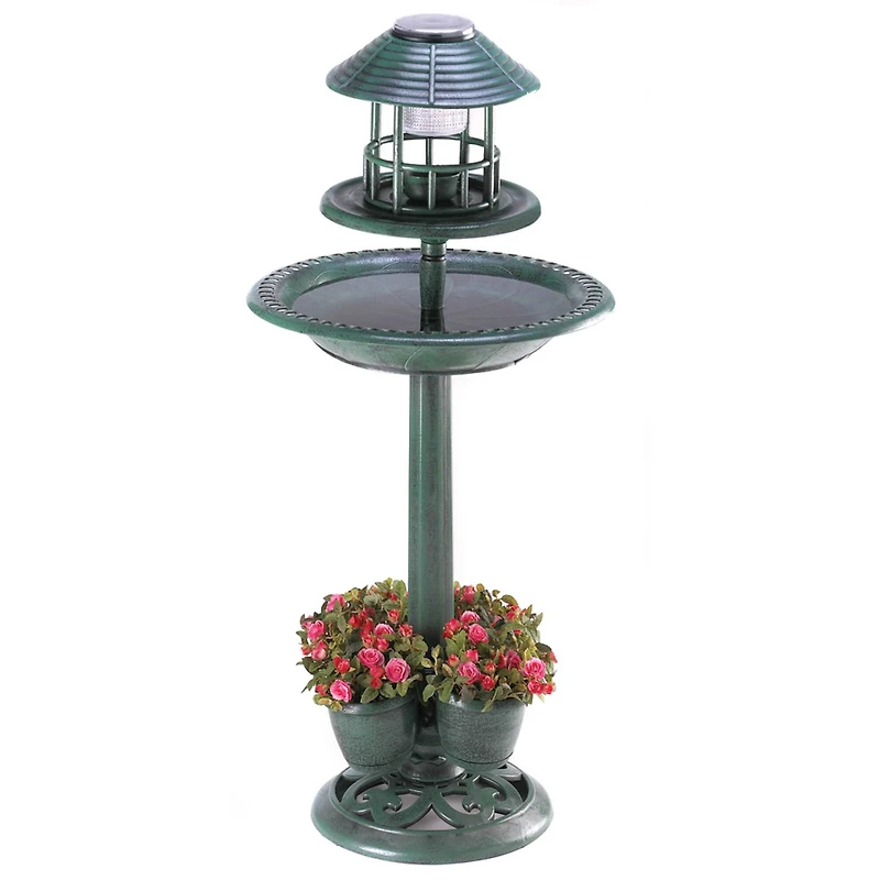 36.5" Verdigris LED Garden Centerpiece