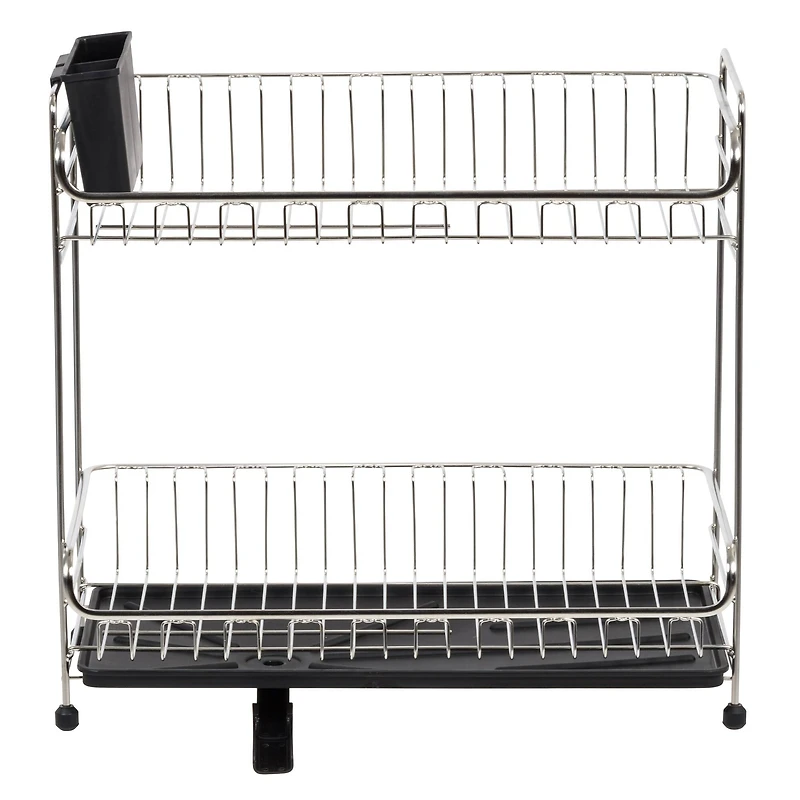 IRIS® 17" Stainless Steel 2-Tier Dish Rack