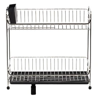 IRIS® 17" Stainless Steel 2-Tier Dish Rack