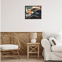 Stupell Industries Patriotic Bald Eagle Floater Framed Art