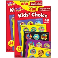 Trend Enterprises® Kids' Choice Stinky Stickers® Variety Pack, 2 Packs of 480ct.