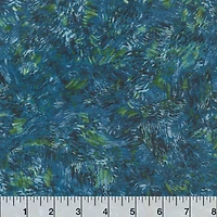 Robert Kaufman Blue Green Brush Strokes Cotton Fabric