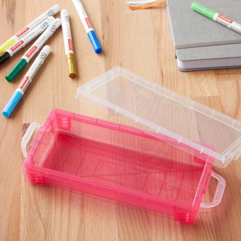 Pink Stacking Pencil Box by Simply Tidy™