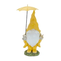 Garden Gnomes with Umbrellas & Woodland Animals Set