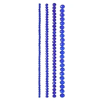 Blue Faceted Glass Rondelle Beads by Bead Landing™