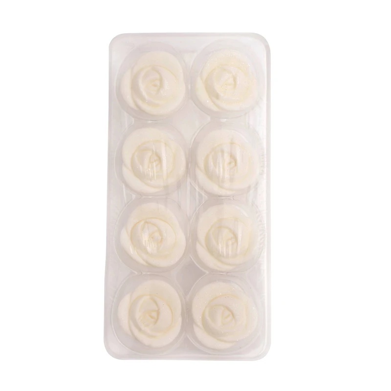 Sweet Tooth Fairy® White Rose Icing Decorations, 8ct.