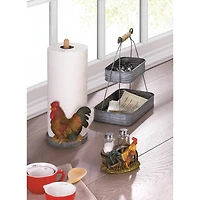 12" Country Rooster Paper Towel Holder