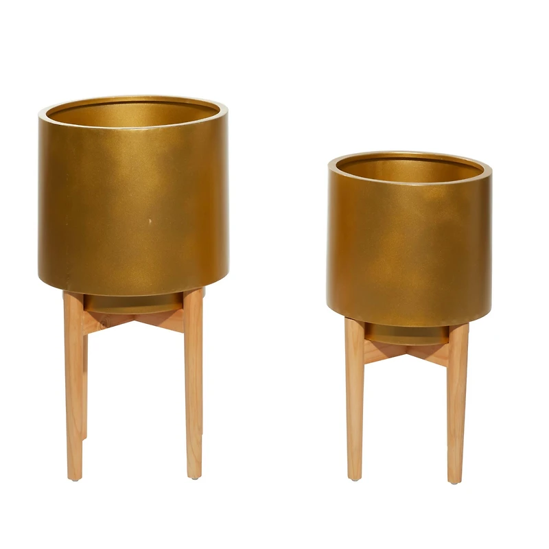 CosmoLiving by Cosmopolitan Gold Metal Planter Set