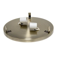 Lalia Home 12" Antique Brass Glam 2-Light Round Flush Mount