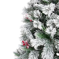 6.5ft. Unlit Full Flocked Fairfield Fir Artificial Christmas Tree