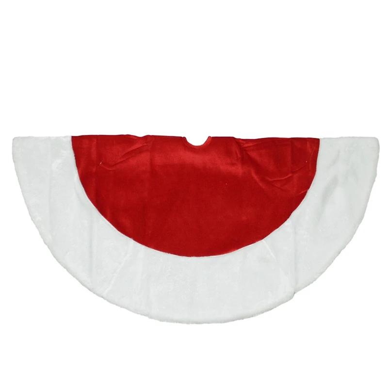 26" Red & White Velveteen Tree Skirt