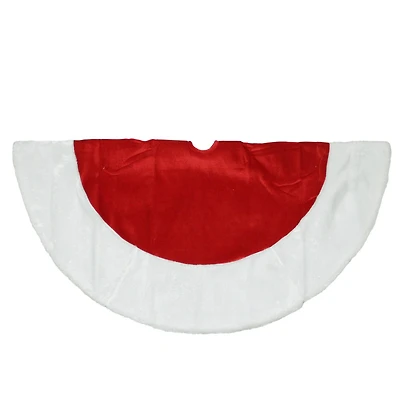 26" Red & White Velveteen Tree Skirt