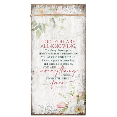 God, You Are All Knowing Wood Plaque