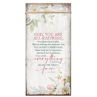 God, You Are All Knowing Wood Plaque