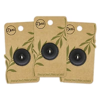 Dritz® 25mm Black Recycled Leather Round Button, 3ct.