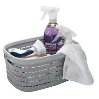 Simplify Medium Gray Basket Storage Tote, 2ct.